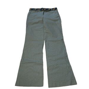 NWT  Y2K Tommy Hilfiger Flare Striped Trousers Pants, Low-rise, necktie belt, 2
